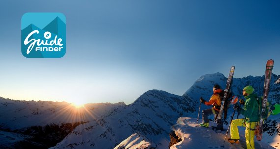 mb-151127-Guidefinder-teaser Guidefinder-Logo vor Alpenpanorama.