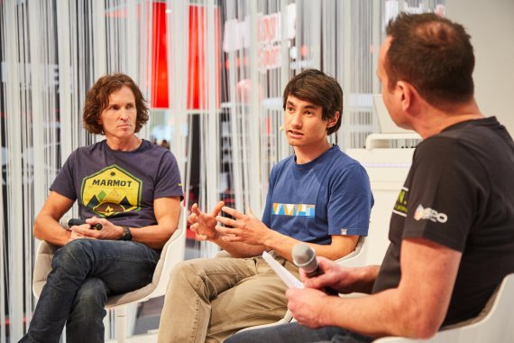 mb-Glowacz-und-Lama-2 Stefan Glowacz and David Lama at ISPO MUNICH 2016