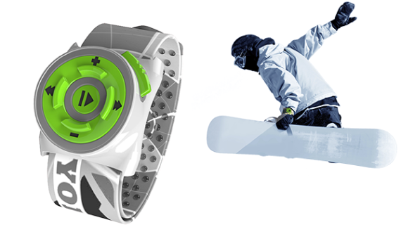 mb-SkiWearable YodelUP wird am Handgelenk getragen. Kein Grund mehr die Handschuhe ausziehen zu müssen.