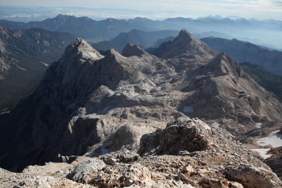 Wandern am Triglav, am "Dreikopf", dem höchsten Gipfel Sloweniens