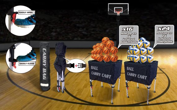 mb-170124-BCC-DS65 Saves space: The foldable ball trolley.