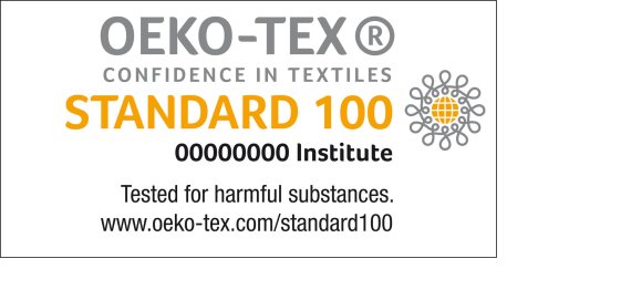 Standard 100 by OEKO-TEX was developed to review and recognize products for their health safety.