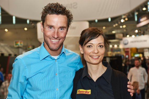 mb-170205-ispo-munich-2017-jf-0216 Andreas Raelert and Corinne Mäder-Reinhard at ISPO MUNICH 2017.