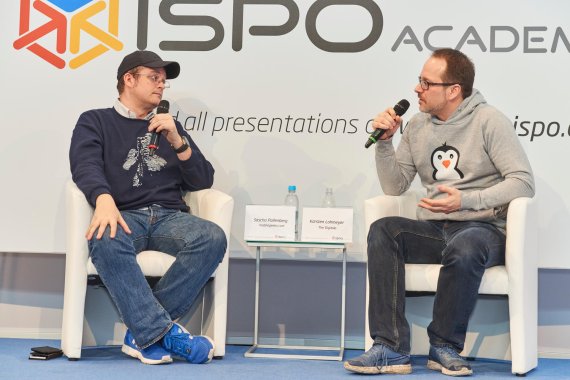 mb-170207-ISPO_Munich_2017_jf_1899 Sascha Pallenberg (mobilegeeks.de) und Karsten Lohmeyer (The Digitale), v.l.