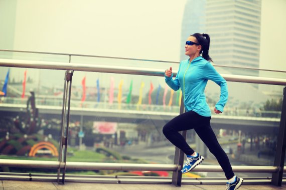 Woman symbolically runs towards trademark rights