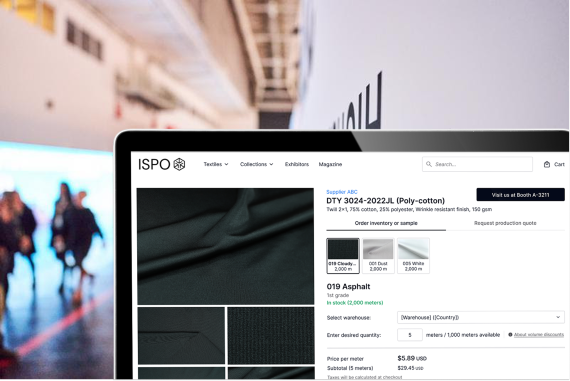 ISPO Textrends Marketplace Mockup