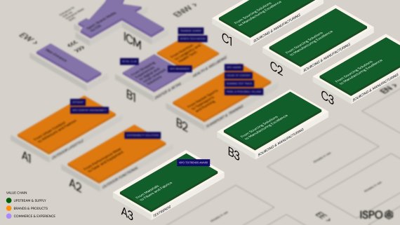 Hallenplan mit Fokus Upstream & Supply