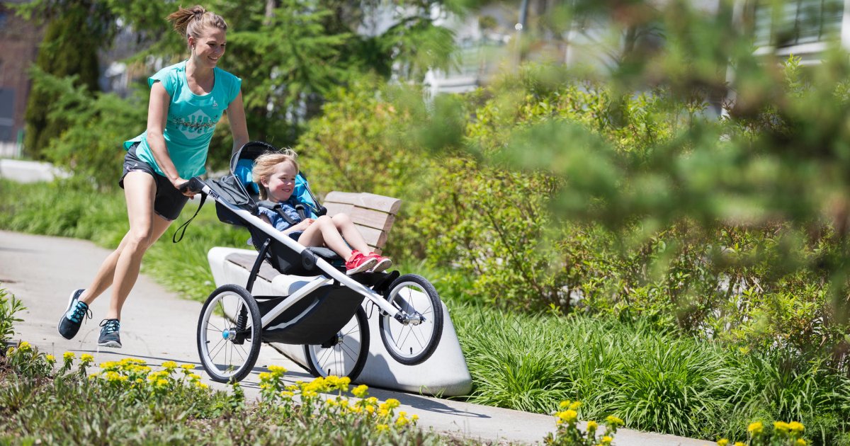 running with a regular stroller