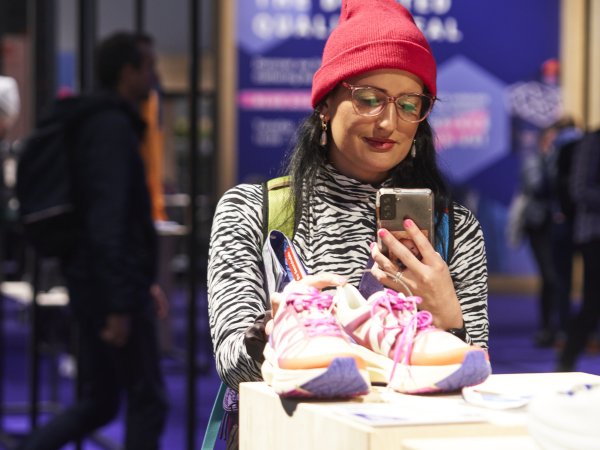 Woman photographs shoes