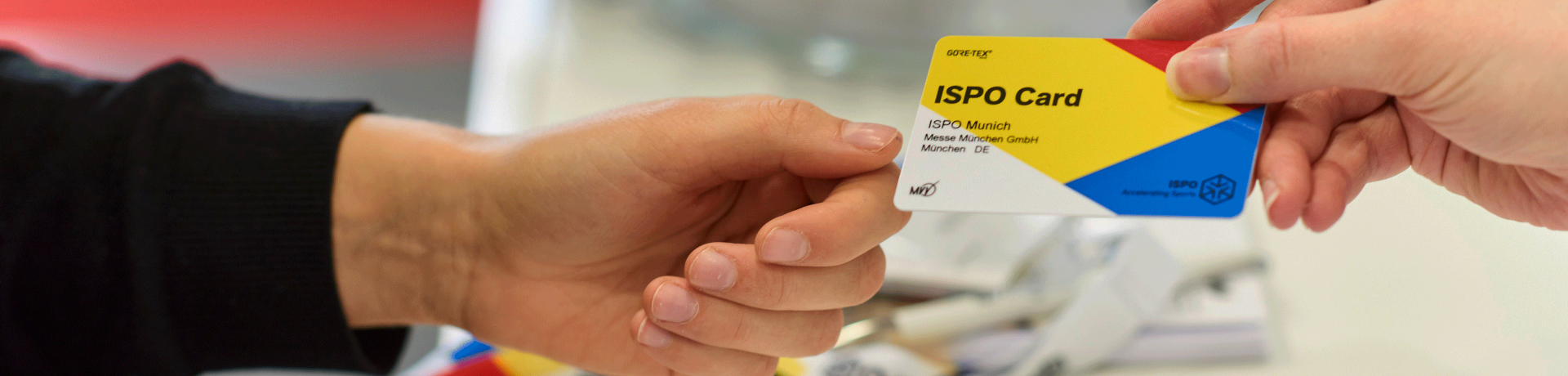 ISPO Card auf der Messe ISPO Card auf der Messe