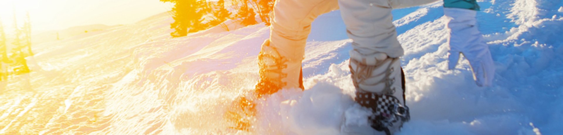 Snowboarder in deep snow Snowboarder in deep snow