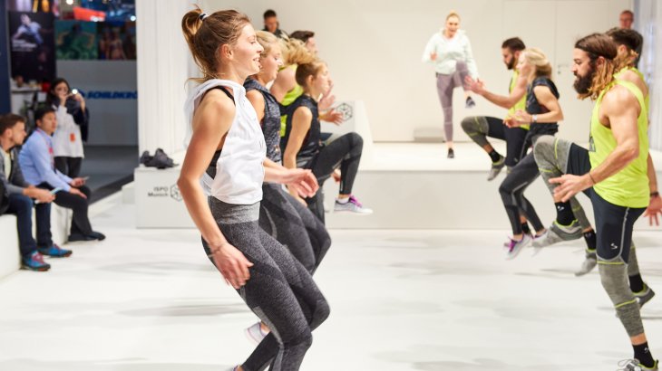 At Health & Fitness in Hall A6, athletic performances take place. At Health & Fitness in Hall A6, athletic performances take place.