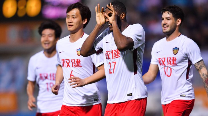 Einst beim 1. FC Köln, jetzt in China: Anthony Modeste (2. v. li.). Einst beim 1. FC Köln, jetzt in China: Anthony Modeste (2. v. li.).