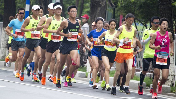 Beliebt: Running in China - hier beim Jilin Marathon.
