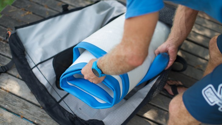 An inflatable is also easy to transport: simply take out the air, fold it up - and go home.