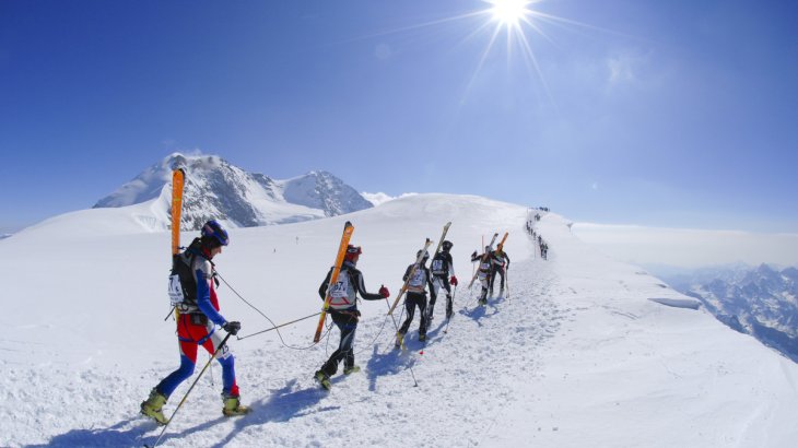 Credit: Regione Autonoma Valle d’Aosta - Marco Spataro Die Trofeo Mezzalama im italienischen Aostatal ist 45 Kilometer lang und nach dem Pionier des militärischen Bergsteigens Ottorino Mezzalama benannt.