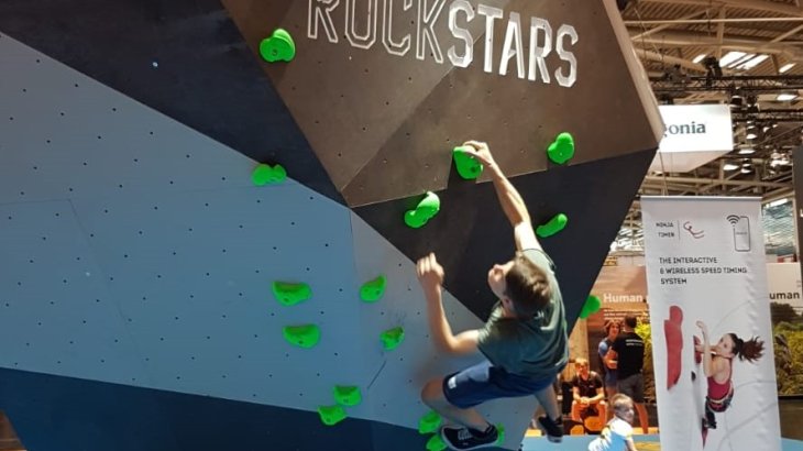 OutDoor by ISPO 2019 - Highlights 1st day In the Focus Area Climbing Hub of OutDoor by ISPO, visitors can set and try out different routes.