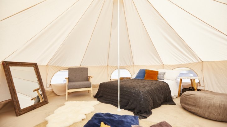 Interior view tent Domo Camp Interior view tent Domo Camp