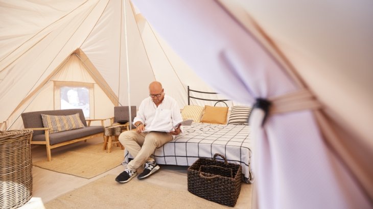 Interior view tent Domo Camp Interior view tent Domo Camp