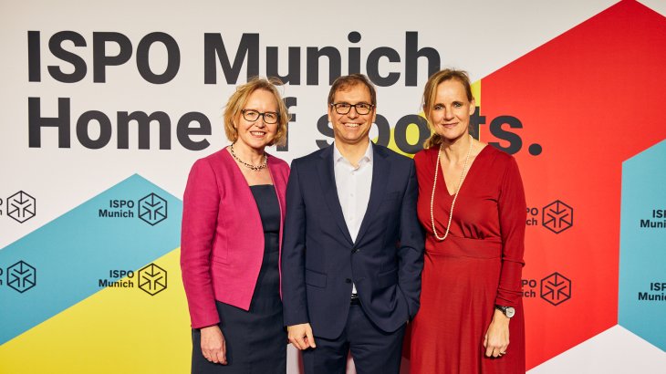 Monika Dech (Stellv. Geschäftsführerin Messe München GmbH), Falk Senger (Geschäftsführer Messe München GmbH), Michaela Senger (Rechtsassessorin, LfA Förderbank Bayern)