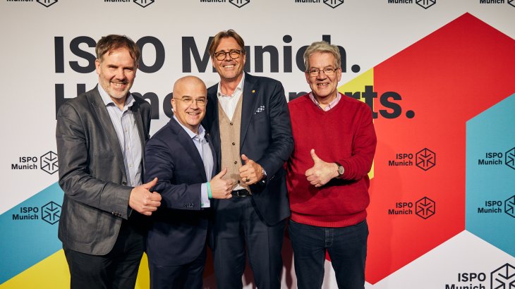 Kevin Mayne (Chief Executive Officer at Cycling Industries Europe), Tony Grimaldi (CEO Cycleurope), Robbert De Kock (CEO WFSGI), Jeroen Snijders Blok (Head of External Affairs Accell Group)