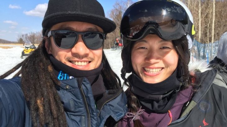 mb-Yabuli-3 Zwei der Topathleten Chinas treffen sich in Yabuli: Chinas Snowboard-Ass Wang Lei und Liu Jia Yu