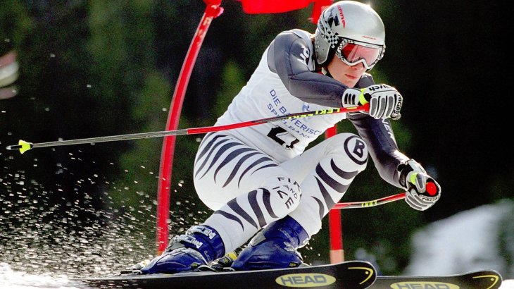 mb-Riesch-1 Im Zebra-Look unterwegs: Seit 2001 fährt Höfl-Riesch für das deutsche Nationalteam.