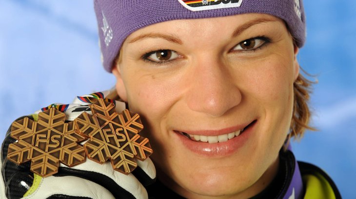 mb-Riesch-12 Zu Hause reicht's nicht für den großen Coup: Bei der Heim-WM 2011 in Garmisch-Partenkirchen holt Maria nur zu zwei dritte Plätze.