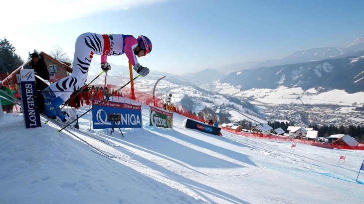mb-Riesch-14 Tolle Kulisse, große Erfolge: Bei der Ski-WM in Schladming 2013 holte Maria Höfl-Riesch einmal Gold und zweimal Bronze.