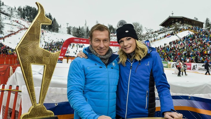 mb-Riesch-17 Während der Karriere zoffte sich Höfl-Riesch mit TV-Experte Markus Wasmeier wegen dessen kritischer Kommentare, nach der Karriere beerbte sie ihn: Maria als Expertin mit ARD-Moderator Markus Othmer.