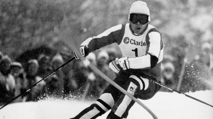 mb-giradelli-3 Hier kämpft sich Marc Giradelli 1985 durch den Slalom-Stangenwald und fährt zu seinem ersten Gesamtweltcupsieg. Insgesamt gewinnt er fünf mal die Gesamtwertung.