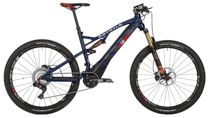 mb-E-MTB-Rotwild-C Ein E-MTB, das rockt: Rotwild E-MTB R.C+ FS 120 mm Federweg, ein leistungsstarkes, vollintegriertes Motorenkonzept und die Möglichkeit, das E-MTB mit zwei Laufradgrößen zu fahren.