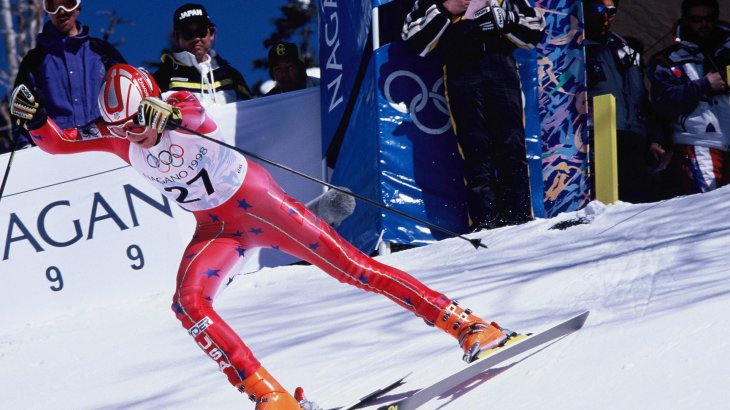 mb-170118-nagano Das erste große Highlight: Miller steht bei den Olympischen Spielen 1998 in Nagano im US-Kader. Allerdings kommt er weder im Slalom, noch im Riesenslalom ins Ziel.