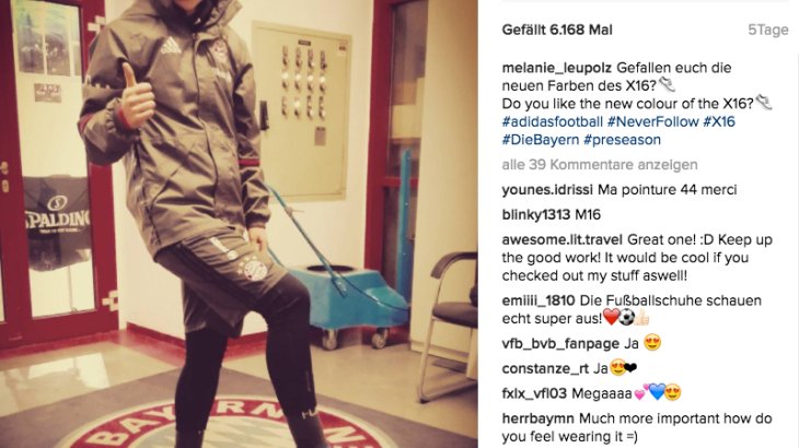 mb-170201-leupolz-adidas-1 Leupolz ist Adidas-Athletin und wirbt für den Sportartikelhersteller mit den drei Streifen auch auf ihren Social-Media-Kanälen.