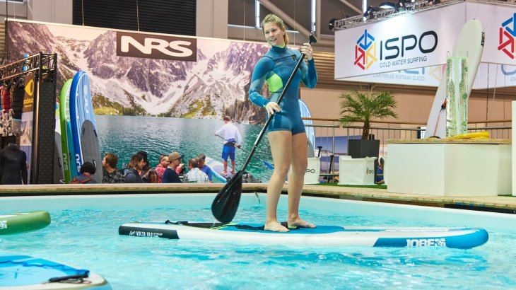 mb-170205-ISPO_Munich_2017_jf_0112 Stand Up Paddeling im ISPO MUNICH Watersports Village