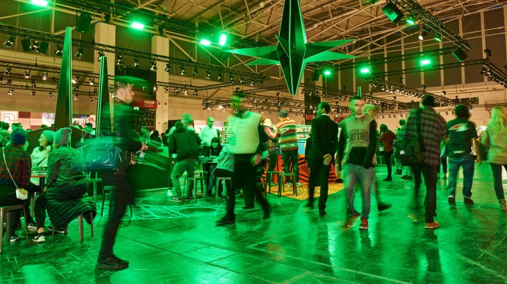 mb-170206-ISPO_Munich_2017_jf_0800 Halb Club, halb Messehalle: Das besondere Feeling bei POLYGON ist immer spürbar.