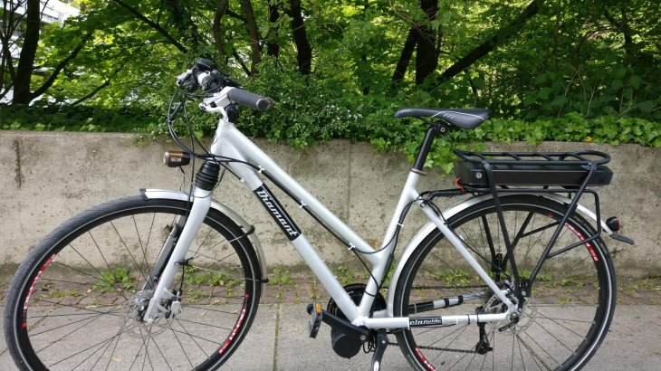mb-170523-IMG_20170522_143907 Die Alternative zum neuen E-Bike: Umbau eines handelsüblichen Fahrrads – hier von Diamant – in ein E-Bike.