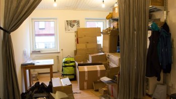Kaum zu glauben, aber in diesem „Büro“ fing bei evoc alles an. Der Rucksack-Hersteller gewann bei ISPO Brandnew 2012.