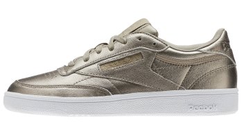 Das Erfolgsmodell Reebok Classic Cube in metallisch glänzendem Leder.