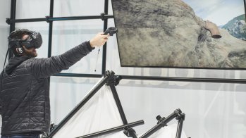 Via VR-Brille können aber auch alle anderen Interessierten eine virtuelle Klettertour unternehmen.
