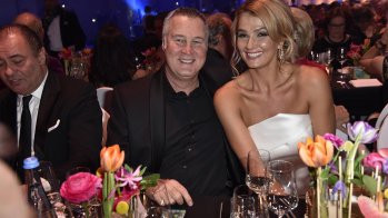 Franziska van Almsick und ihr Partner Jürgen Harder