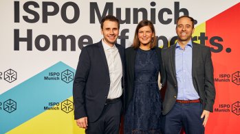 Christoph Beaufils (Brand Manager ISPO Messe München GmbH), Franziska Zindl (ISPO Award, Brandnew und Textrends Messe München GmbH), Christoph Rapp (International Sales Messe München GmbH)