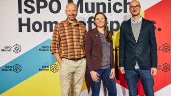 Andrew Denton (Chief Executive, The Outdoor Industries Association Ltd), Margo De Lange (#ODLX for EOG Retail), Arne Strate (General Secretary EOG)