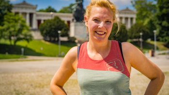 Kathrin Degmair, 42 Laufen und Klettern