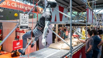 Espace d'exposition au Climbing Hub