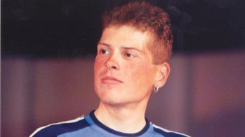 Profiradrennfahrer Jan Ullrich auf der ISPO 1998.
