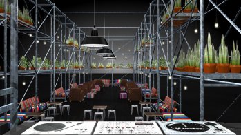 In der „Bar and After Work Area“ trifft sich die Branche, ab 17 Uhr legen hier DJs auf.
