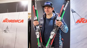 Ski: Nordica Dobermann SL WC Plate (Slalom) and Dobermann GS WC Dept. Plate (giant slalom), each 900 Euro.