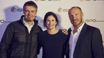 Ski legends among themselves: Hermann Maier (r.) with Claudia and Antoine Dénériaz, downhill Olympian winner of Turin 2006.