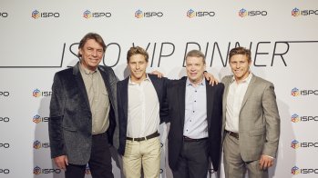 Dieter Tremp (Senior Associate ISPO), Casey Higginbotham (Mitgründer North American Paddle), Bill Owen (Präsident Outdoor Speciality Group) und Ryan Higginbotham (Mitgründer North American Paddle)